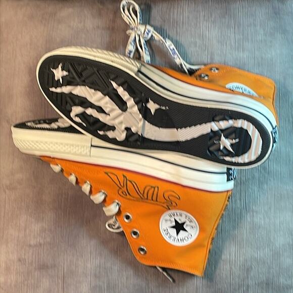 NWOT. Converrse All Star Orange Lace-up Sneakers. 6.5 - Picture 2 of 8